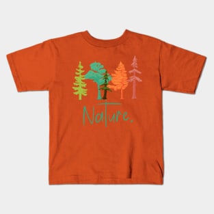 NORDIC SCANDINAVIAN NATURE COLORFUL FOREST AUTUMN TREES Kids T-Shirt